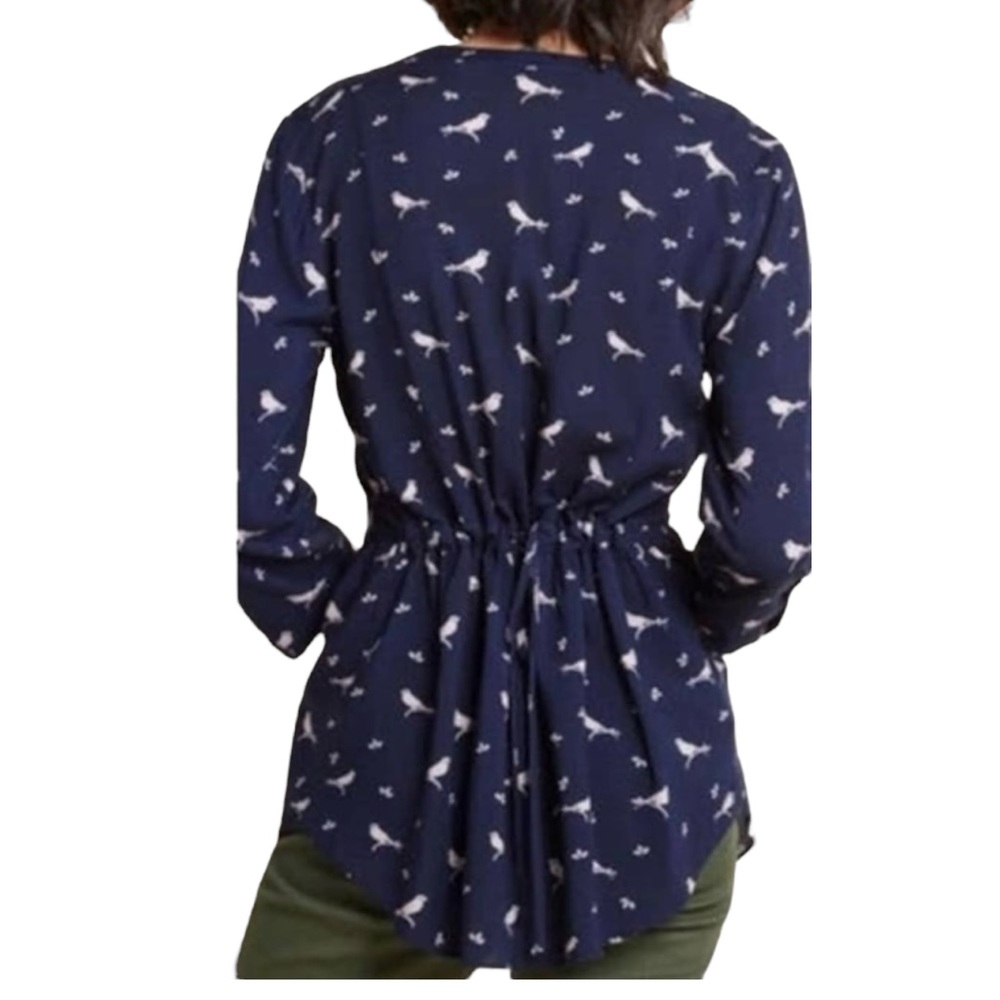 Modcloth Trusty Travel Bird Print Top View 2